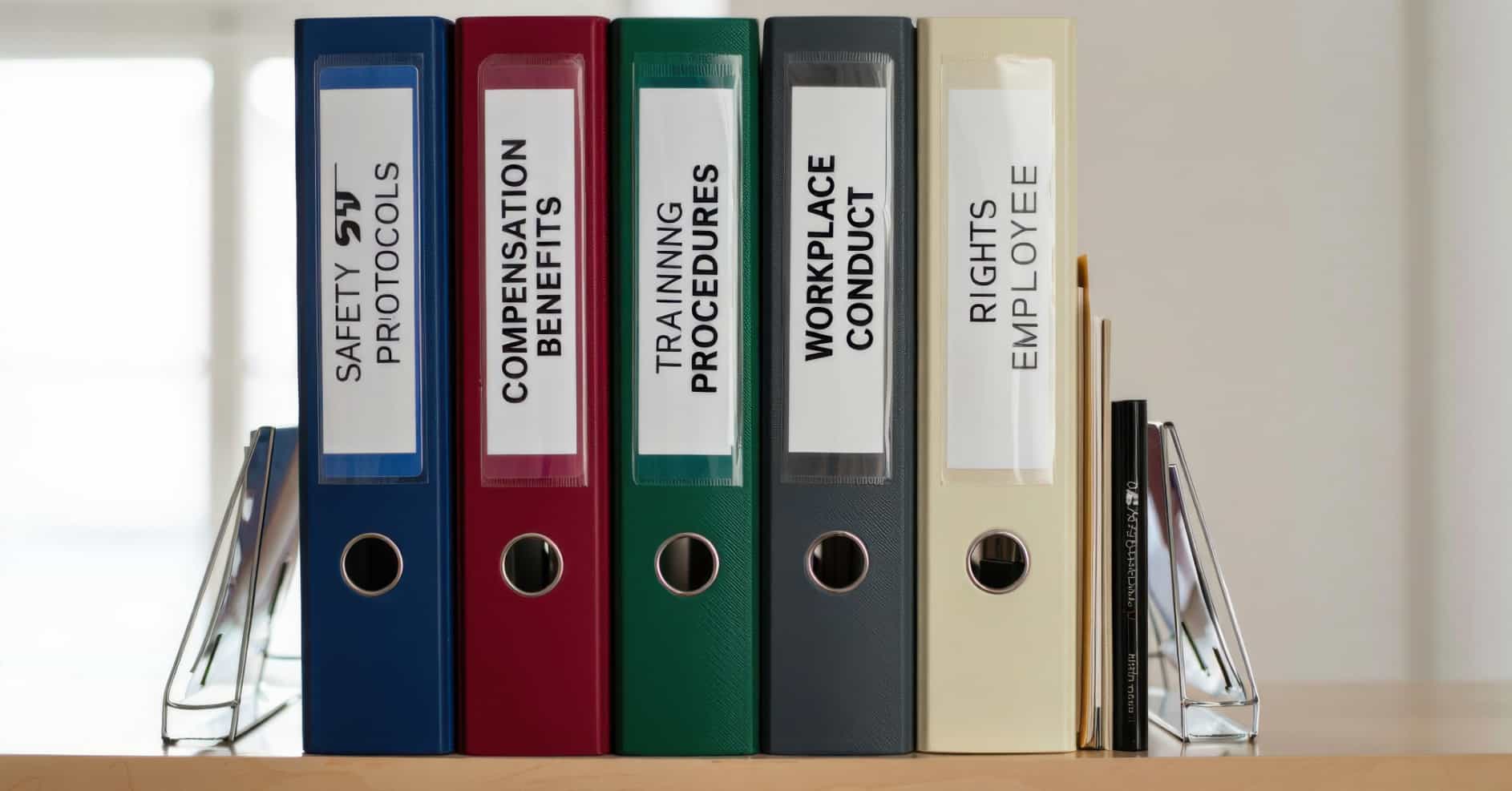 Workplace first aid documents including policy records and checklists
