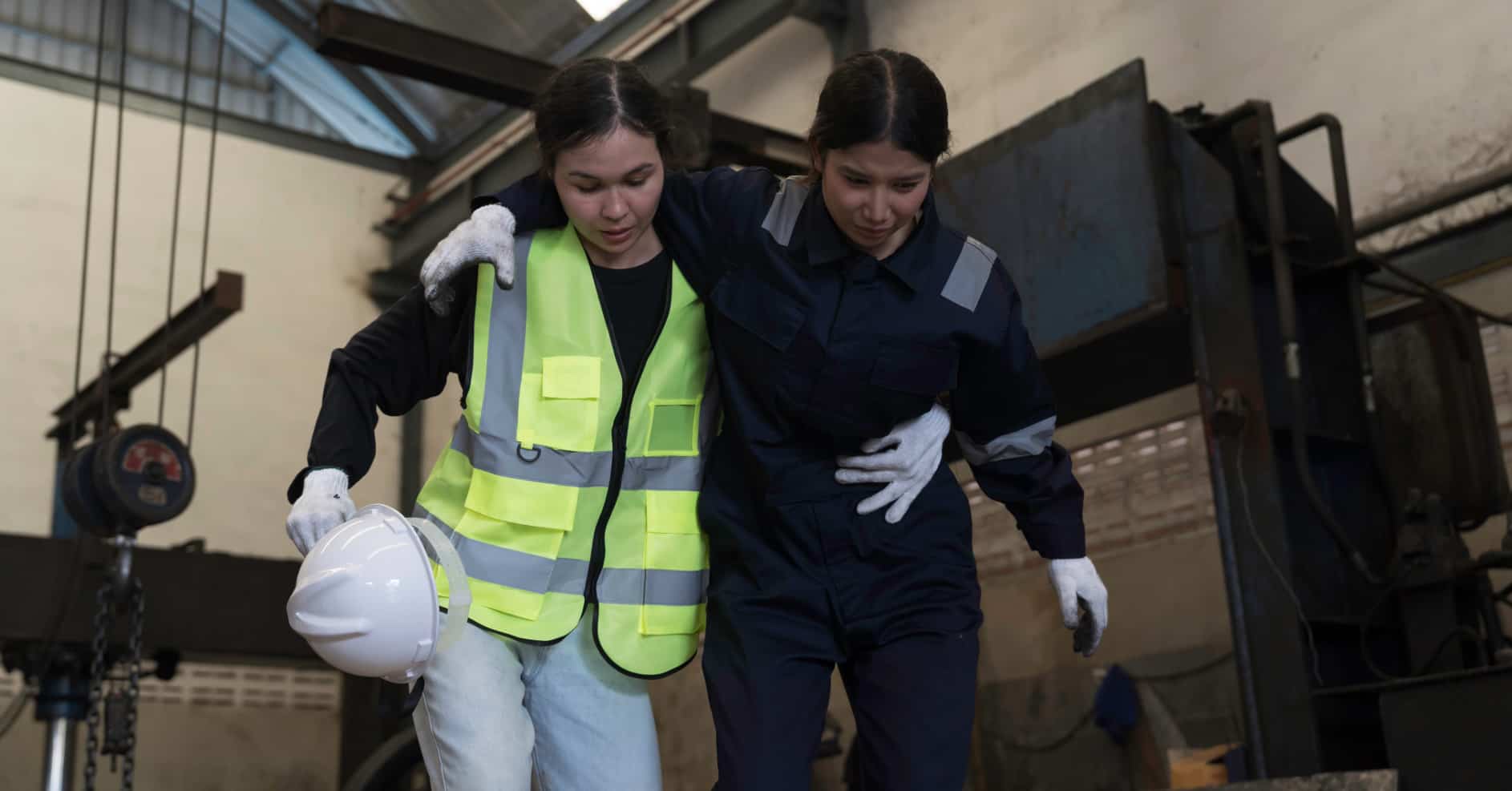First aider deciding whether to escalate emergency situation in workplace