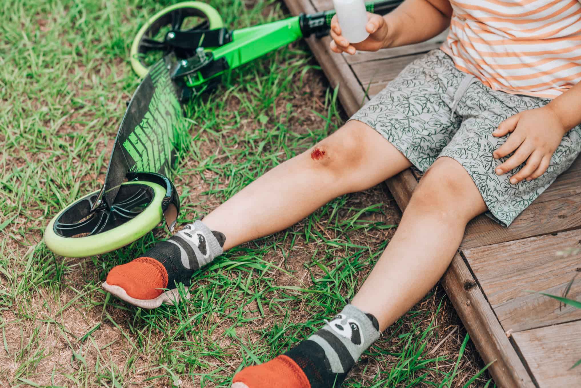 First Aid for Road Rash and Skin Grazes