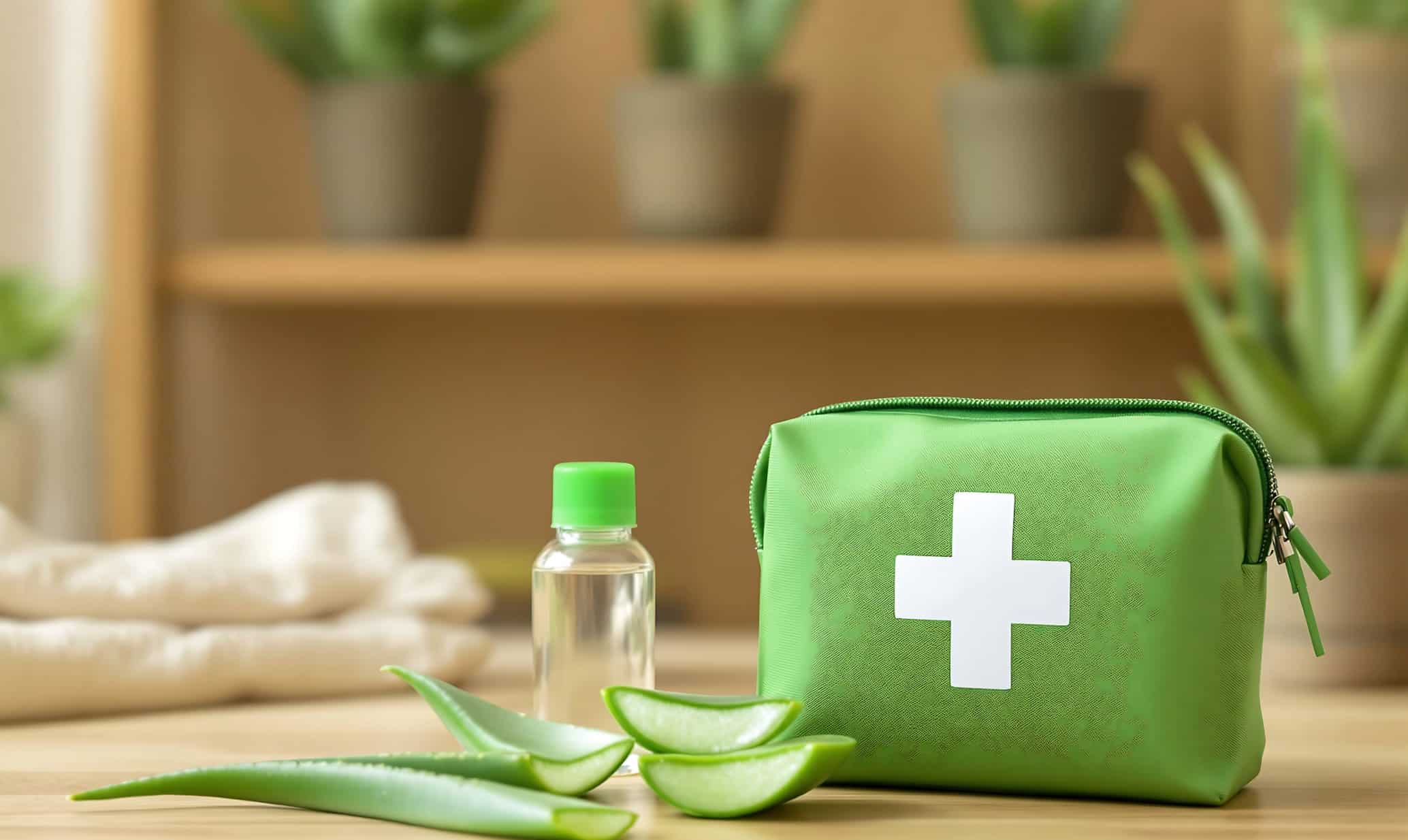 First aid kit on a salon workstation representing UK first aid requirements for beauty businesses.
