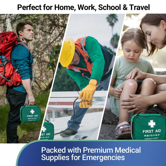First Aid Kit for Home, Work, School and Travel