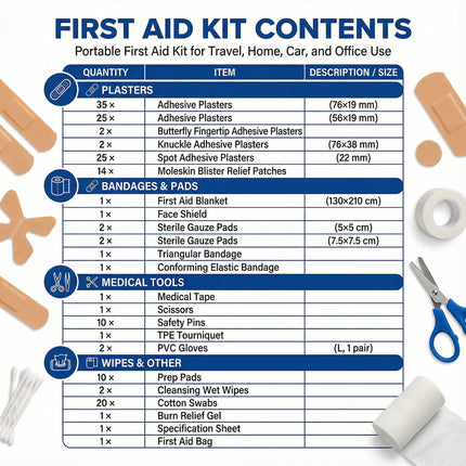 Travel First Aid Kit – 160 PCS Mini Essentials