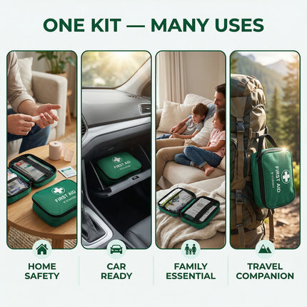 Premium 240 Piece First Aid Kit – Comprehensive Emergency Kit for Home, Car, Travel, Workplace & Outdoor Use