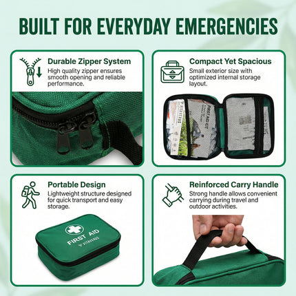 Premium 240 Piece First Aid Kit – Comprehensive Emergency Kit for Home, Car, Travel, Workplace & Outdoor Use